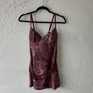 Outcast Floral Dress in Burgundy